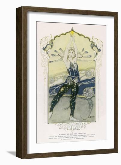 The "Star of Stars" of les Ballets Russes-Manuel Orazi-Framed Art Print