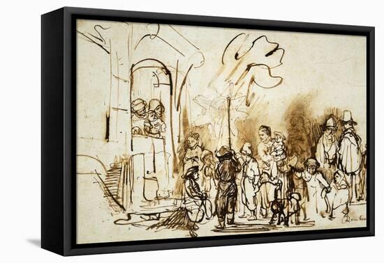 The Star of the Kings, A Dutch Custom to Celebrate the Feast of Epiphany (January 6th)-Rembrandt van Rijn-Framed Premier Image Canvas