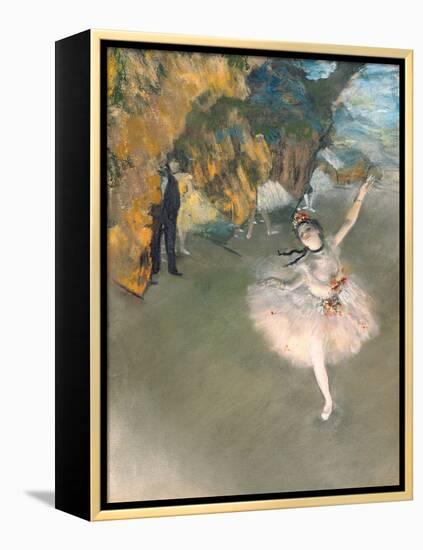 The Star, or Dancer on the Stage, circa 1876-77-Edgar Degas-Framed Premier Image Canvas