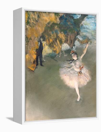 The Star, or Dancer on the Stage, circa 1876-77-Edgar Degas-Framed Premier Image Canvas