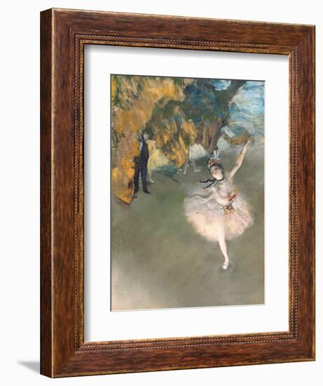 The Star, or Dancer on the Stage, circa 1876-77-Edgar Degas-Framed Premium Giclee Print