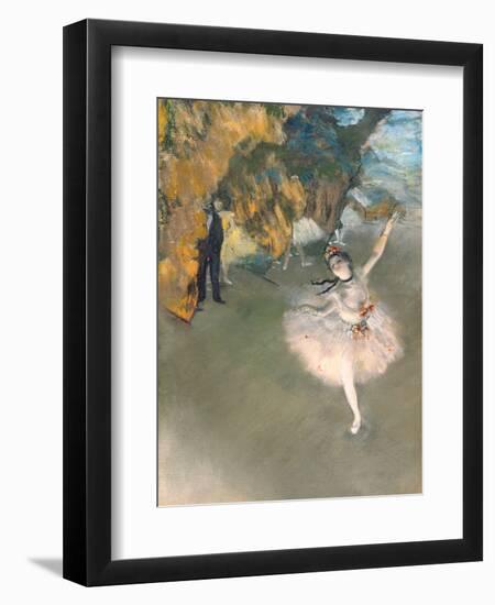 The Star, or Dancer on the Stage, circa 1876-77-Edgar Degas-Framed Premium Giclee Print