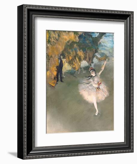 The Star, or Dancer on the Stage, circa 1876-77-Edgar Degas-Framed Premium Giclee Print