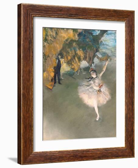 The Star, or Dancer on the Stage, circa 1876-77-Edgar Degas-Framed Premium Giclee Print