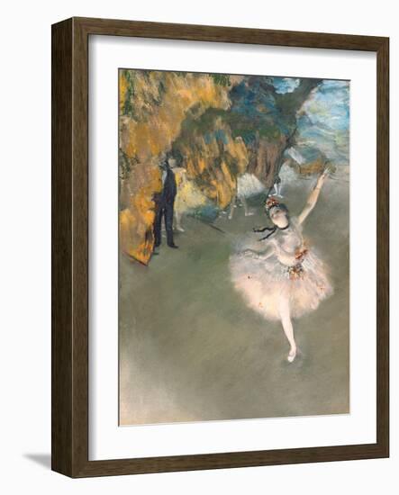The Star, or Dancer on the Stage, circa 1876-77-Edgar Degas-Framed Giclee Print