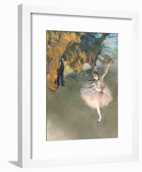 The Star, or Dancer on the Stage, circa 1876-77-Edgar Degas-Framed Giclee Print