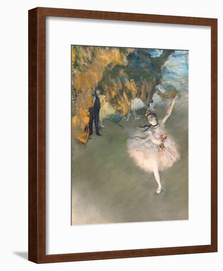 The Star, or Dancer on the Stage, circa 1876-77-Edgar Degas-Framed Giclee Print