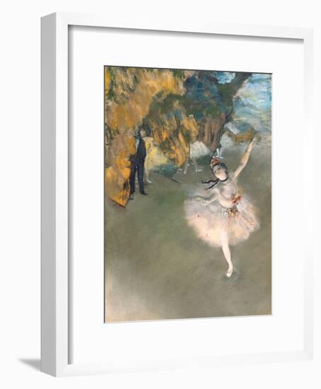 The Star, or Dancer on the Stage, circa 1876-77-Edgar Degas-Framed Giclee Print