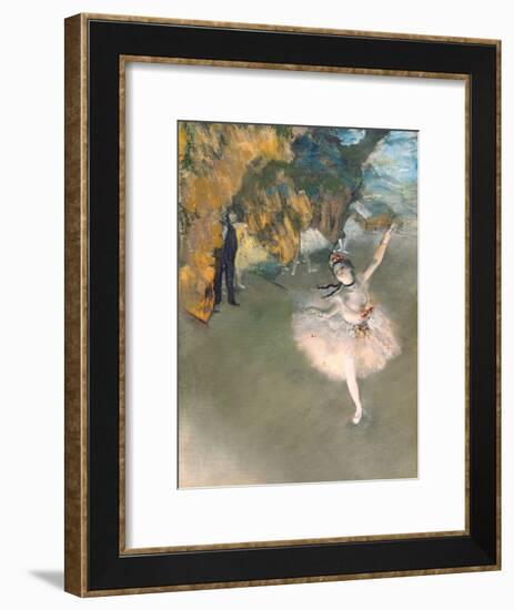 The Star, or Dancer on the Stage, circa 1876-77-Edgar Degas-Framed Giclee Print