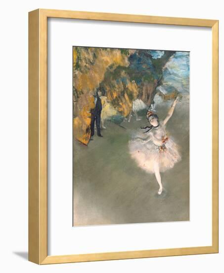 The Star, or Dancer on the Stage, circa 1876-77-Edgar Degas-Framed Giclee Print