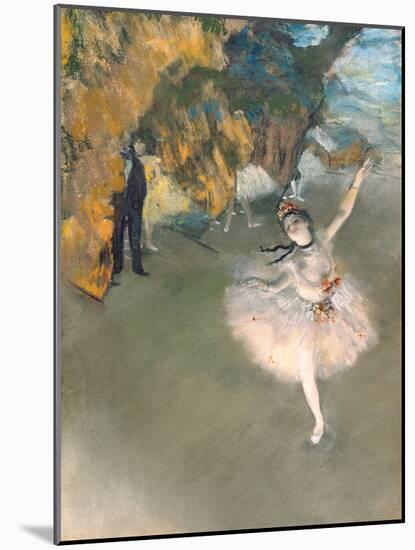The Star, or Dancer on the Stage, circa 1876-77-Edgar Degas-Mounted Giclee Print