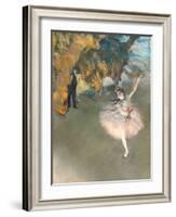 The Star, or Dancer on the Stage, circa 1876-77-Edgar Degas-Framed Giclee Print