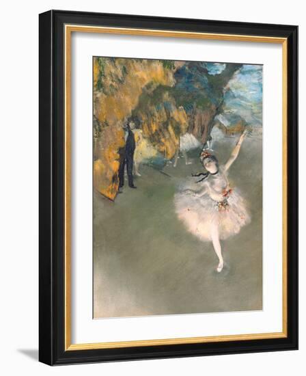 The Star, or Dancer on the Stage, circa 1876-77-Edgar Degas-Framed Giclee Print