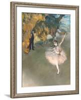 The Star, or Dancer on the Stage, circa 1876-77-Edgar Degas-Framed Giclee Print
