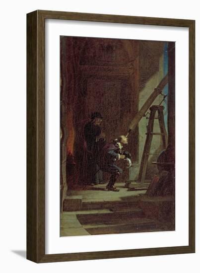 The Stargazer, c.1863-Carl Spitzweg-Framed Giclee Print