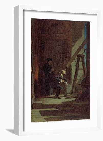 The Stargazer, c.1863-Carl Spitzweg-Framed Giclee Print