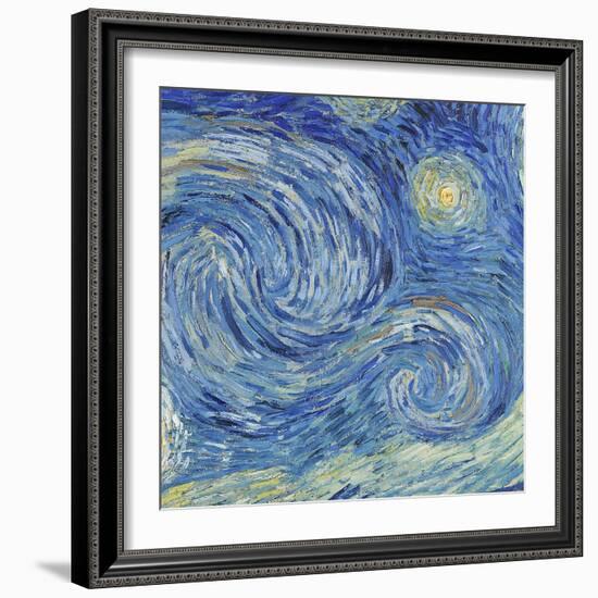 The Starry Night, June 1889 (Detail)-Vincent van Gogh-Framed Giclee Print