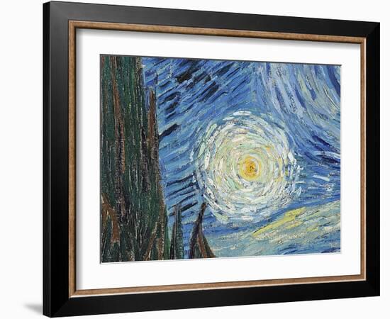 The Starry Night, June 1889 (Detail)-Vincent van Gogh-Framed Giclee Print