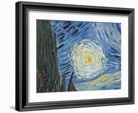 The Starry Night, June 1889 (Detail)-Vincent van Gogh-Framed Giclee Print