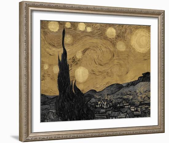 The Starry Night, June 1889 - Luxe-Eccentric Accents-Framed Giclee Print