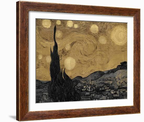 The Starry Night, June 1889 - Luxe-Eccentric Accents-Framed Giclee Print