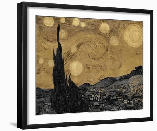 The Starry Night, June 1889 - Luxe-Eccentric Accents-Framed Giclee Print