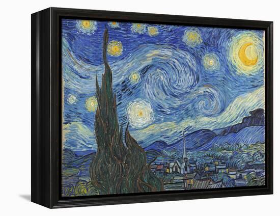 The Starry Night, June 1889-Vincent van Gogh-Framed Premier Image Canvas