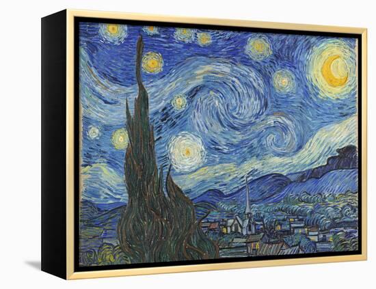 The Starry Night, June 1889-Vincent van Gogh-Framed Premier Image Canvas