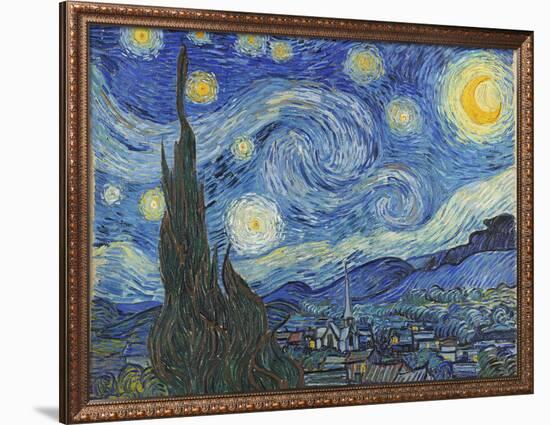 The Starry Night, June 1889-Vincent van Gogh-Framed Premium Giclee Print