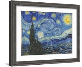 The Starry Night, June 1889-Vincent van Gogh-Framed Giclee Print
