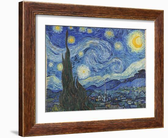 The Starry Night, June 1889-Vincent van Gogh-Framed Giclee Print