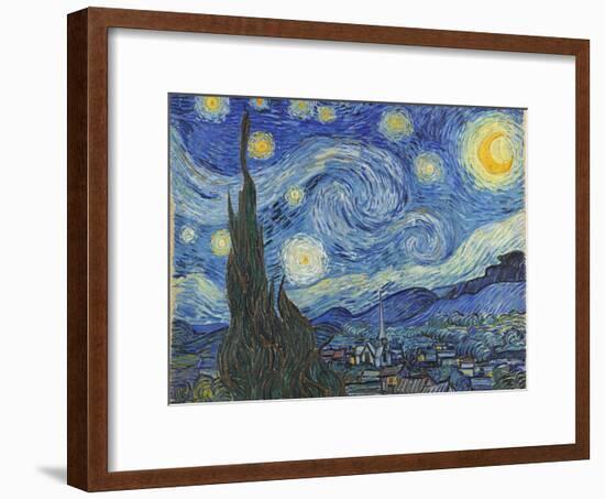 The Starry Night, June 1889-Vincent van Gogh-Framed Giclee Print