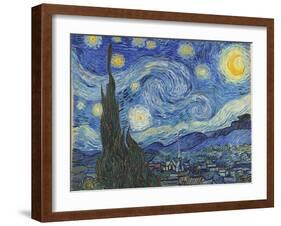 The Starry Night, June 1889-Vincent van Gogh-Framed Giclee Print
