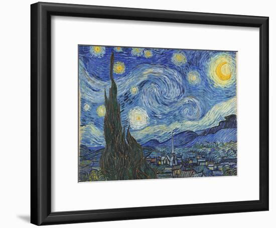 The Starry Night, June 1889-Vincent van Gogh-Framed Giclee Print