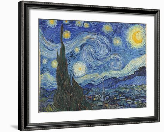 The Starry Night, June 1889-Vincent van Gogh-Framed Giclee Print