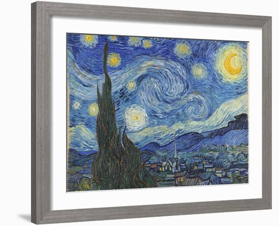 The Starry Night, June 1889-Vincent van Gogh-Framed Giclee Print