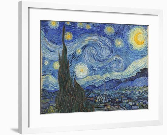 The Starry Night, June 1889-Vincent van Gogh-Framed Giclee Print