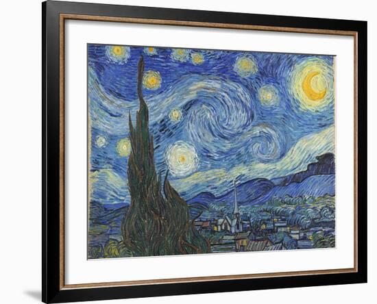 The Starry Night, June 1889-Vincent van Gogh-Framed Giclee Print