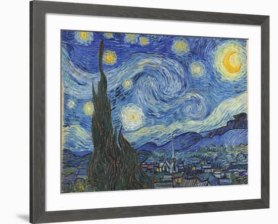 The Starry Night, June 1889-Vincent van Gogh-Framed Giclee Print