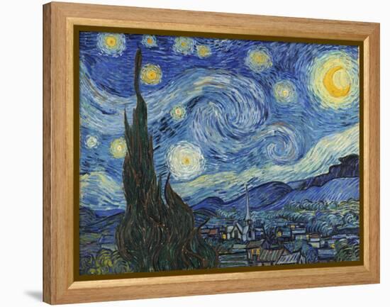 The Starry Night, June 1889-Vincent van Gogh-Framed Premier Image Canvas