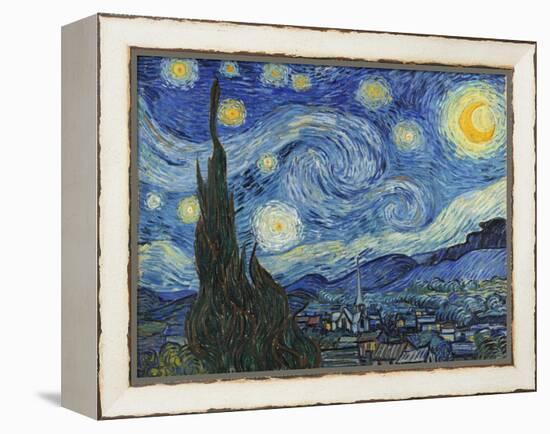 The Starry Night, June 1889-Vincent van Gogh-Framed Premier Image Canvas