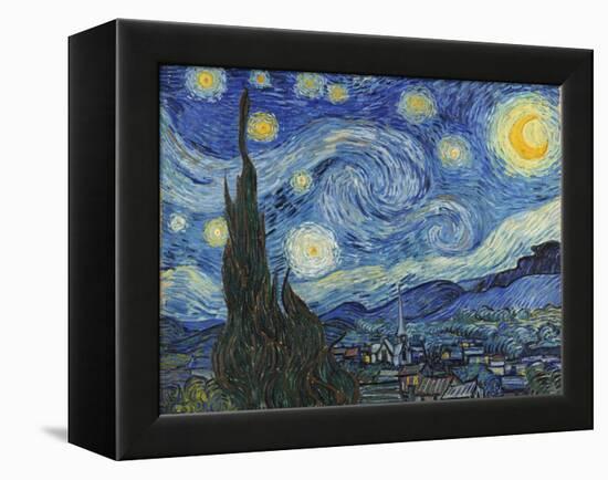 The Starry Night, June 1889-Vincent van Gogh-Framed Premier Image Canvas