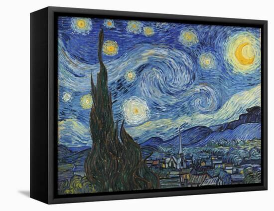 The Starry Night, June 1889-Vincent van Gogh-Framed Premier Image Canvas