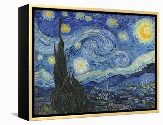 The Starry Night, June 1889-Vincent van Gogh-Framed Premier Image Canvas