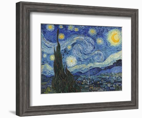 The Starry Night, June 1889-Vincent van Gogh-Framed Giclee Print