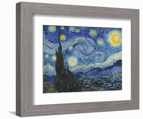 The Starry Night, June 1889-Vincent van Gogh-Framed Giclee Print