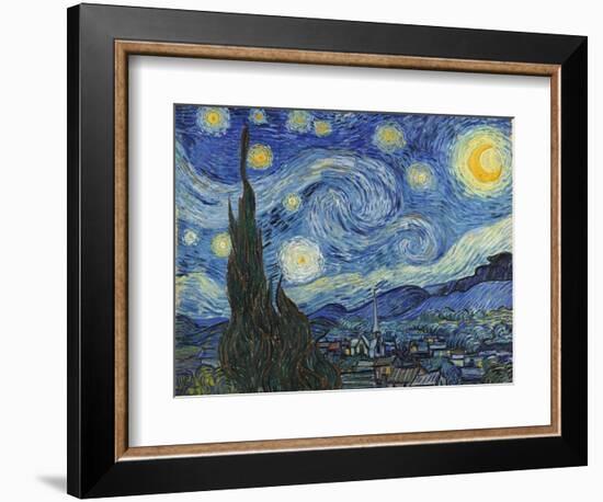 The Starry Night, June 1889-Vincent van Gogh-Framed Premium Giclee Print