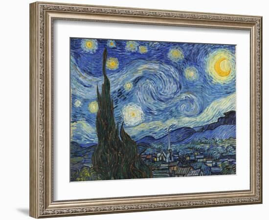 The Starry Night, June 1889-Vincent van Gogh-Framed Giclee Print