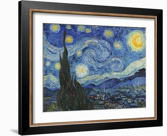 The Starry Night, June 1889-Vincent van Gogh-Framed Giclee Print