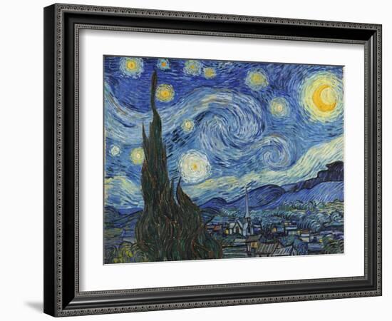 The Starry Night, June 1889-Vincent van Gogh-Framed Giclee Print